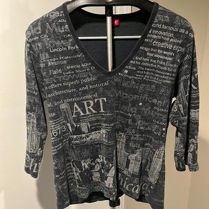 Glima Chicago 3/4 Sleeve top Size Large